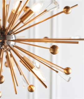 Warm Brass and Champagne Glass Chandeliers