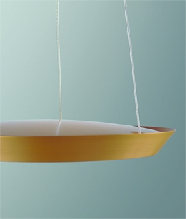 Suspended Edge Lit LED Pendant Light - Saturn Ring Design
