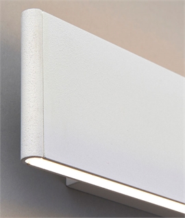 Sleek Slimline Up and Down Wall Light - Textured Matt White