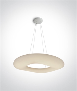 White 75cm LED Suspended Cloud Pendant