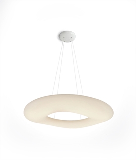 White 75cm LED Suspended Cloud Pendant