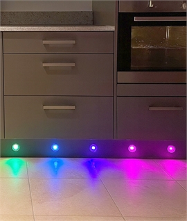 Affordable IP67 RGB LED Colour-Changing Kit for Kitchen Plinths and Decking