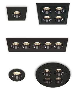 Low-Glare Darklight Recessed Downlight Range - Black Bezel with Gloss-Black Reflector Low-Glare Darklight Recessed Downlight Range - Black Bezel with Gloss-Black Reflector