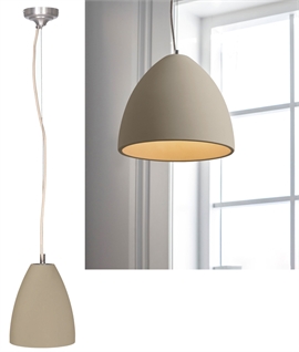 Urban Concrete Light Pendant - Cotton Rope Flex and Wire Suspension Urban Concrete Light Pendant - Cotton Rope Flex and Wire Suspension