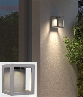 Modern Square Open Frame Exterior LED Wall Light 