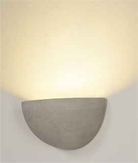 Conical Plaster Wall Light with Glass Panel