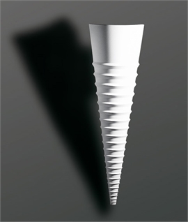 Cone Plaster Wall Light with Ribbed Effect