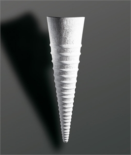 Textured Cone Plaster Light with Ribbed Effect