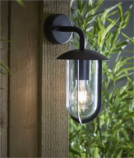 Modern Exterior Textured Black Wall Light