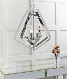 Polished Chrome 3 Light Geometric Pendant