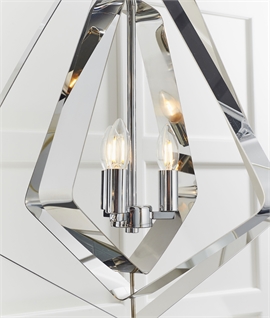 Polished Chrome 3 Light Geometric Pendant