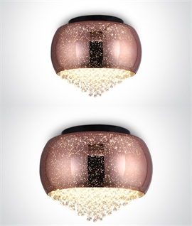 Copper Flush Mounted Dome Light - Decorative Baubles