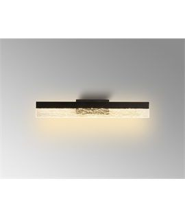 Crackle Glow Wall Lamp, 8W LED, 3000K, 600lm, IP44, Sand Black, 3yrs Warranty