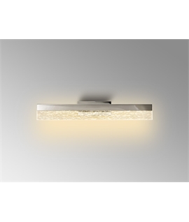 Crackle Glow Wall Lamp.8W LED, 3000K, 600lm, IP44, Polished Chrome, 3yrs Warranty