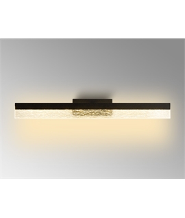 Crackle Glow Wall Lamp, 12W LED, 3000K, 1000lm, IP44, Sand Black, 3yrs Warranty