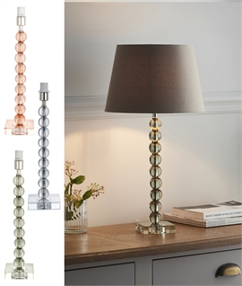 Bobble Crystal Glass & Nickel Table Lamp Base