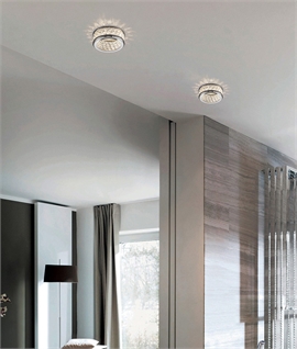 Decorative Crystal Bead Recessed Downlight for GU10 Lamps