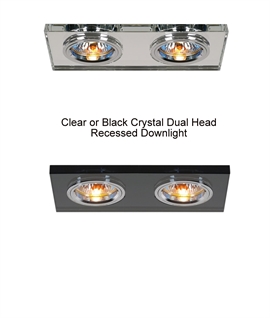 Crystal Glass Dual Lamp Recessed Downlight
