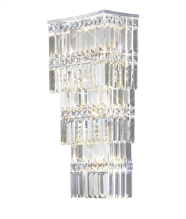 Tiered Crystal Wall Light - Height 530mm