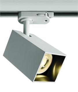 Adjustable Cube GU10 Mains Track Spotlight