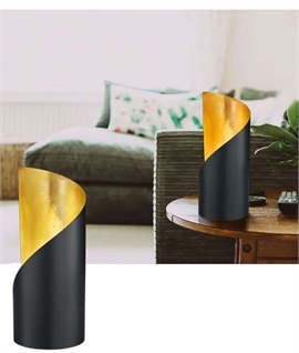 Black and Gold Floor or Table Uplighter