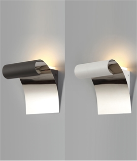 Edmunds Chrome 15cm Curved Modern Wall Light - 2 Options