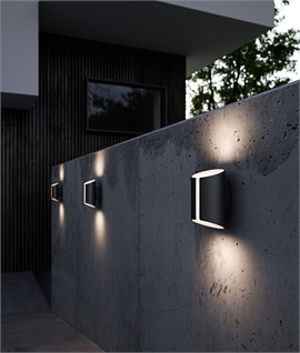 Exterior LED Up Down Distribution Wall Light - Bluetooth Mesh Connected