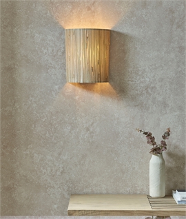 Curved Flush Mounted Seagrass Wall Light