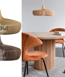 Danish Laser Cut Wooden Shade - Natural or Dark Oak Finish Danish Laser Cut Wooden Shade - Natural or Dark Oak Finish