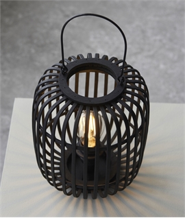 Retro Bent Bamboo Open Fretwork Table Lamp