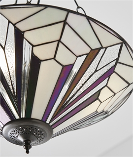 Art Deco Bronze Tiffany Inverted Pendant - Uplighter