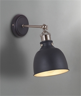 Graphite Adjustable Wall Lamp - Satin Nickel Detail