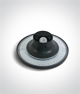Round Anthracite 7w Backlit LED Wall or Ceiling Light - Dia 16cm