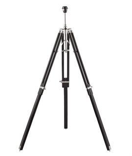 Dark Mango Wood Adjustable Wooden Tripod Floor Lamp Base