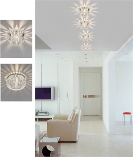 Decorative Crystal Glass Trim Recessed Downlights 