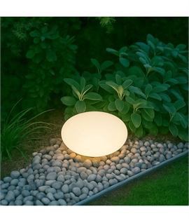 White Pebble Shaped Ground Light Dia 250mm