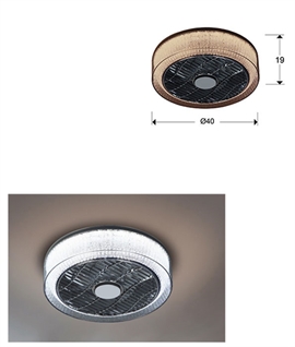  Flush Mounted Decorative Ceiling Fan with LED Light