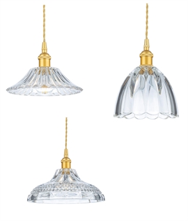 Elegant Decorative Glass Light Pendants in 3 Designs