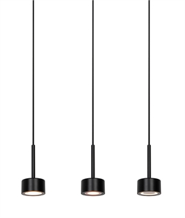 Black Single LED Pendant Light - Dimmer Built-In