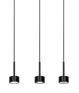 Black Single LED Pendant Light - Dimmer Built-In