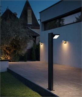 Modern LED Bollard Light with Adjustable Lamphead