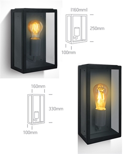 Black Box Outdoor Flush Wall Light - 2 Sizes