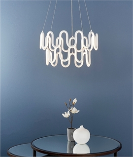 Modern Two-Tier Wavelength Design Wire Suspended Light Pendant