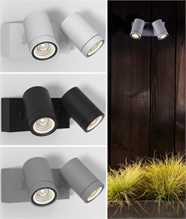 LED Twin Adjustable Bathroom Spotlight - For Walls or Ceilings