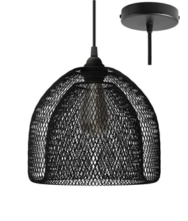 Black Mesh Italian Designer Pendant - Dia 290mm