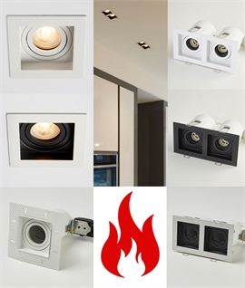 Fire Rated Adjustable Modular Downlight - White or Black