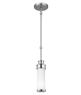 Georgian Influenced Bathroom Drop Rod Pendant in Chrome