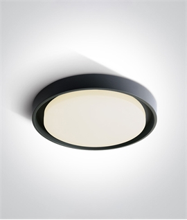 Die-Cast Aluminium & Opal Polycarbonate Round drum Light for Ceiling or Wall Mounting
