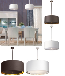 Drop Rod Drum Pendants - Acrylic Diffuser 