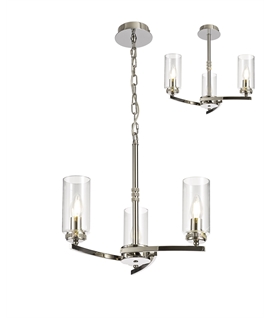 Dryver Pendant-Semi Flush, 3 x E14, Polished Nickel